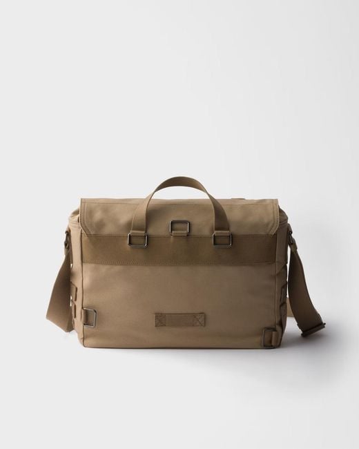 Prada Brown Canvas Shoulder Bag for men