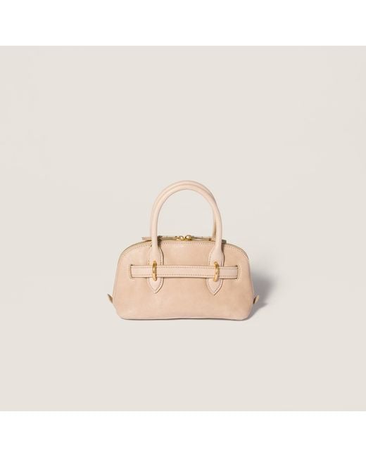 Miu Miu Natural Aventure Mini Nappa Leather Bag