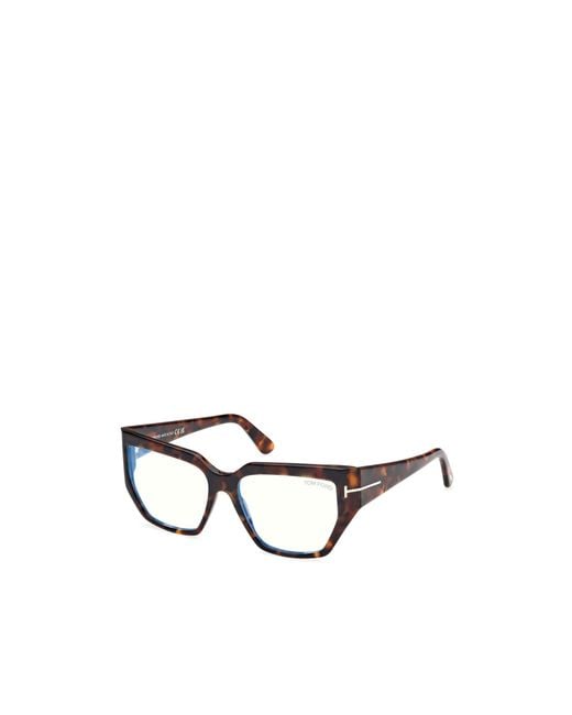 Tom Ford White Eyewear Square Frame Glasses