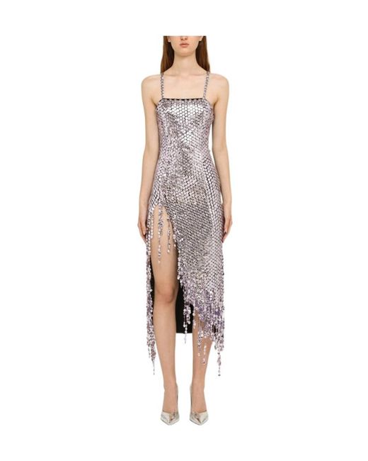 The Attico Multicolor The Avery Embellished Sleeveless Midi Dress
