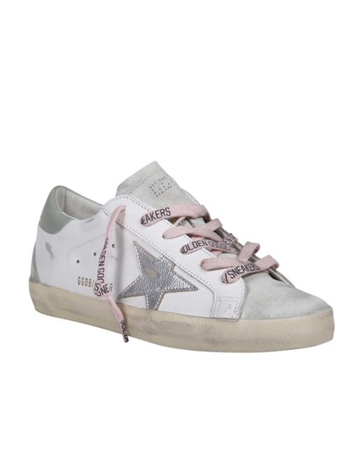 Golden Goose Deluxe Brand White Super-Star Leather Sneakers