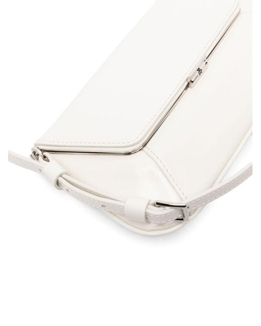 AMINA MUADDI White Top Handle Shoulder Bag