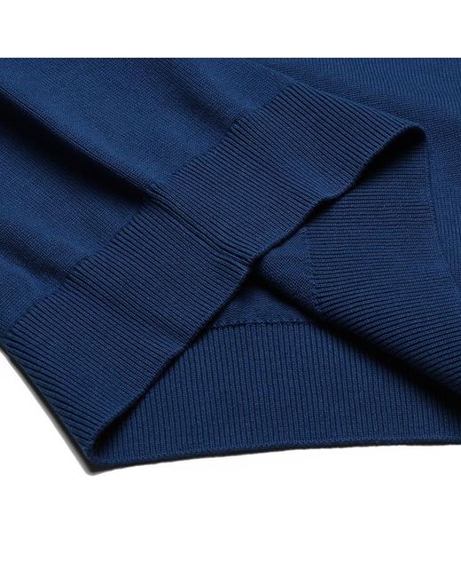 KENZO Blue Logo-Lettering Jumper for men