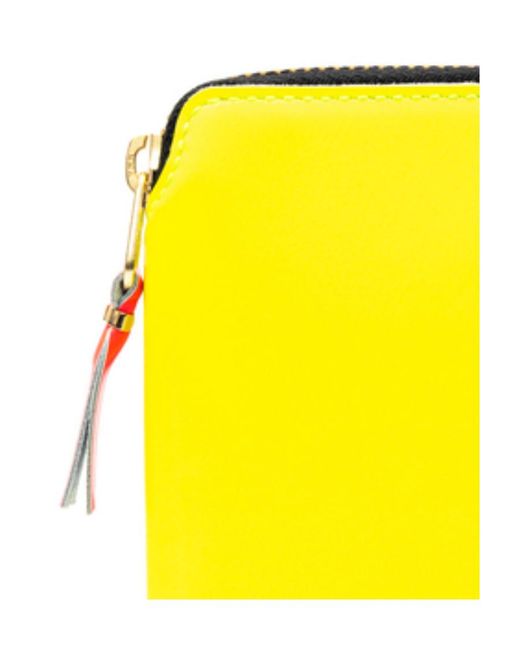 COMME DES GARÇONS PLAY Yellow Comme Des Garçons Wallet Super Fluro Zipped Wallet for men