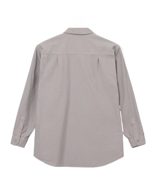 Stone Island Gray Long-Sleeved Shirt for men