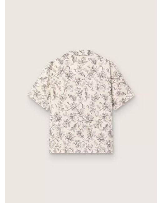 Golden Goose Deluxe Brand White Floral Printed Shirt for men