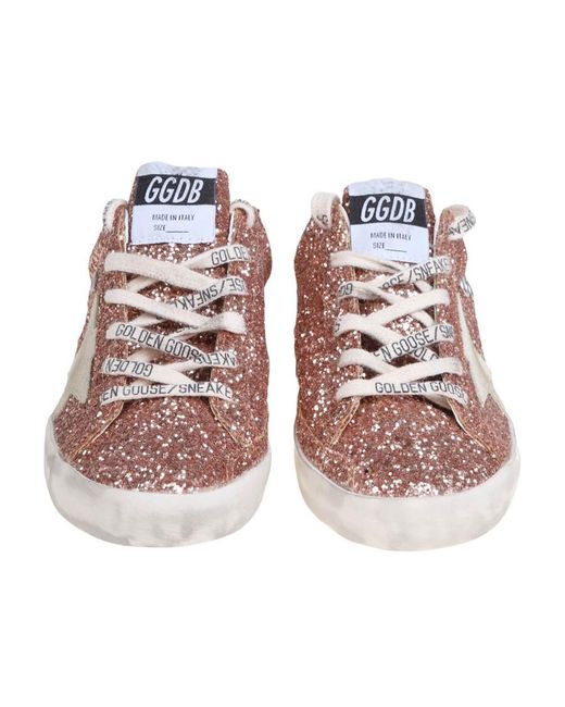 Golden Goose Deluxe Brand Pink Logo Sneakers