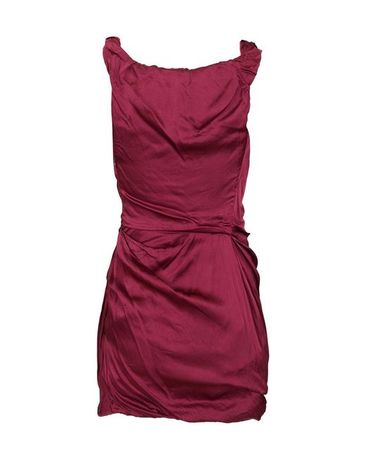 Vivienne Westwood Red Twisted Ginnie Mini Dress