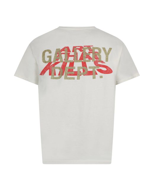 GALLERY DEPT. White Crewneck Tshirt for men