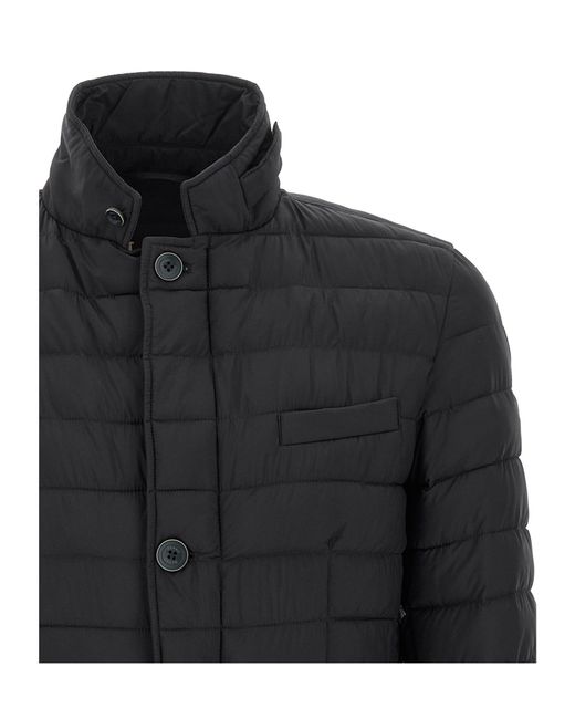 Herno Black Quilted Jacket for men