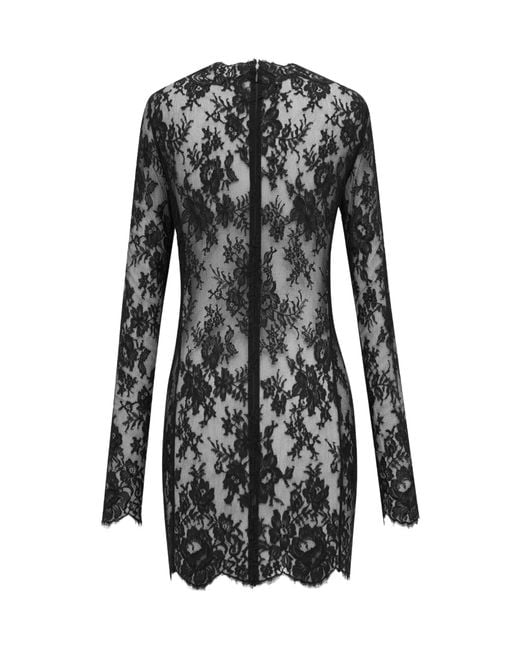 Saint Laurent Black Lace Mini Dress