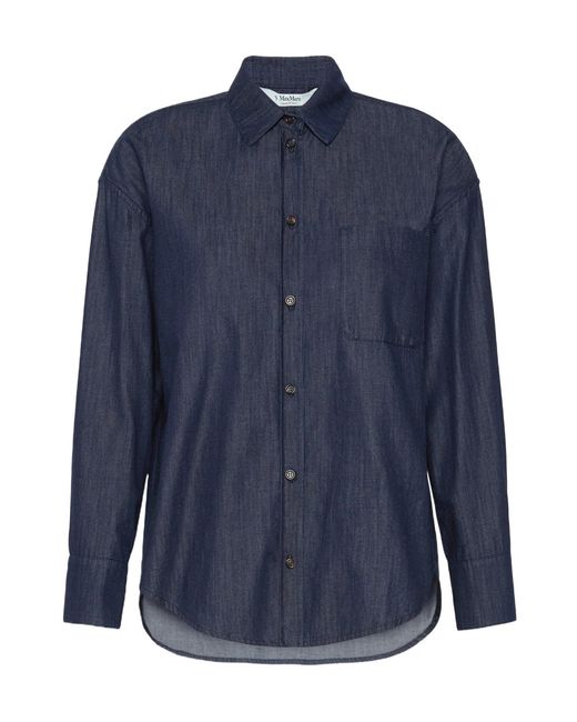 Max Mara Blue 'S Lightweight Denim Shirt