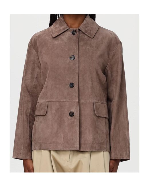 Max Mara Brown 'S Charme Button-Up Jacket