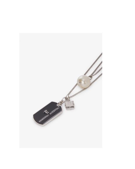 Ermanno Scervino White Pendant Necklace