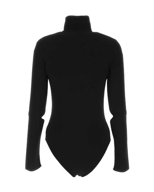 Courreges Black Courrèges Cut-Out Long-Sleeved Bodysuit