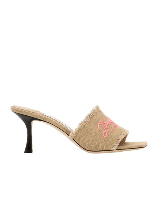 Jimmy Choo Natural Stiletto Sandals