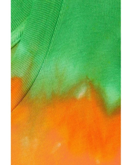 The Elder Statesman Green Tie-Dye Short-Sleeve T-Shirt