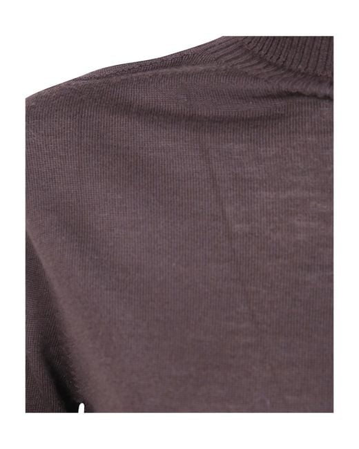 D.exterior Purple Ribbed-Knit Turtleneck Sweater