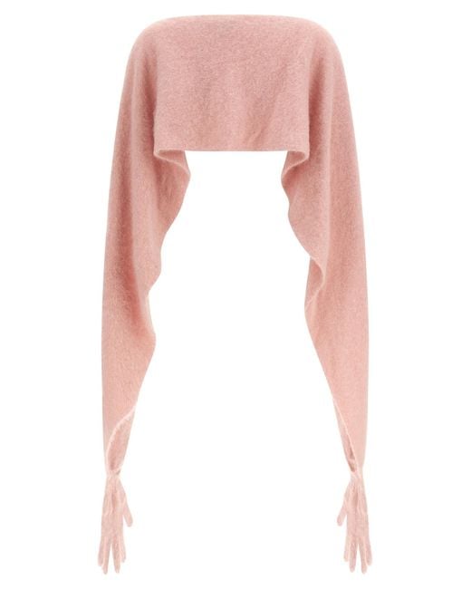 Moschino Pink Glove Knitted Cape
