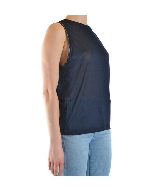 Dondup Blue Sleeveless T-Shirt