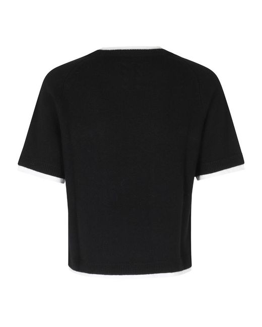 Semicouture Black Crew-Neck Sweater