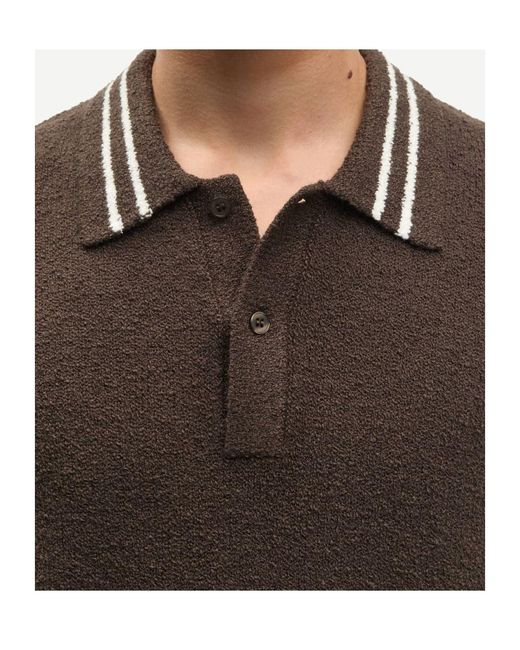 Samsøe & Samsøe Green Samsøe Samsøe Sapedro Textured Polo Shirt for men