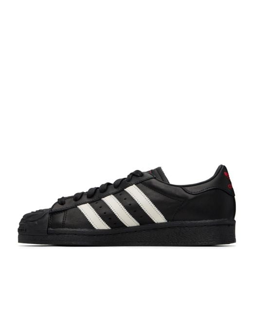 ADIDAS X WILLY CHAVARRIA Black Willy Chavarria X Adidas Originals Superstar Low-Top Lace-Up Casual Sneakers for men