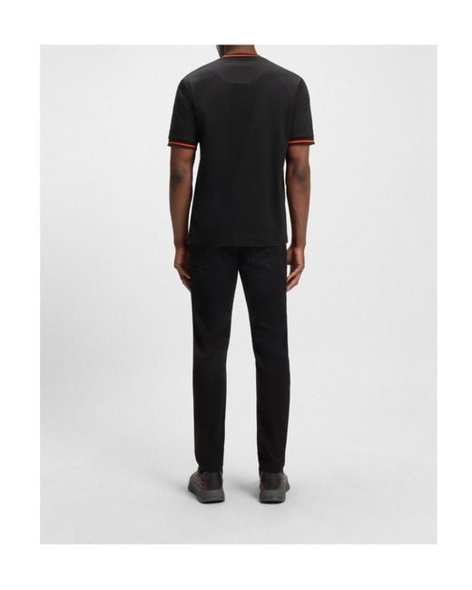 Boss Black X Porsche Contrast-Trim T-Shirt for men