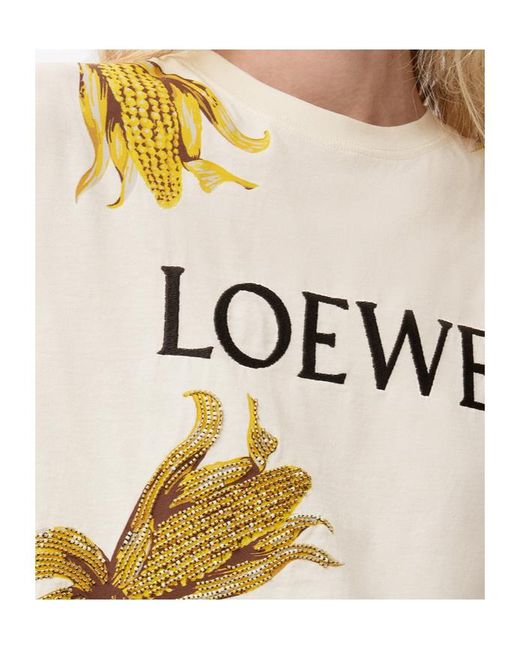 Loewe White Embellished T-Shirt