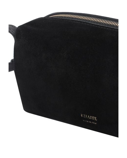 Khaite Black Zip Small Shoulder Bag