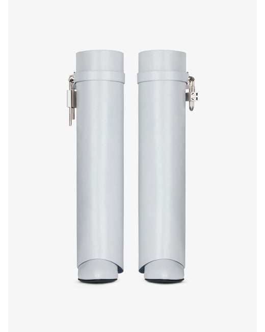 Givenchy White Shark Lock Pants Boots