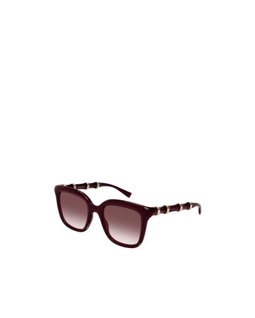 Gucci Purple Eyewear Square Frame Sunglasses