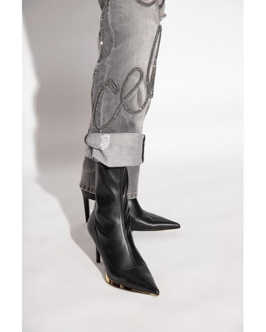 Giuseppe Zanotti Black Virgyn Stretch Ankle Boots