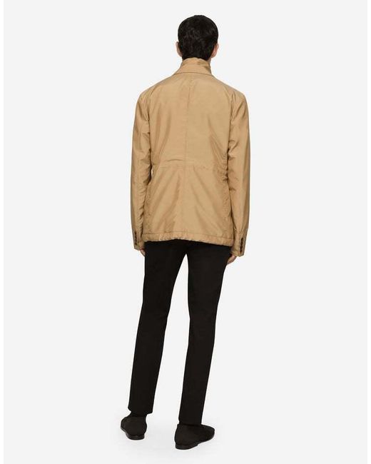 Dolce & Gabbana Natural Single-Breasted Layered Jacket for men