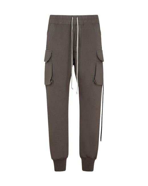 Rick Owens Gray Cargo Slim-Fit Trousers for men