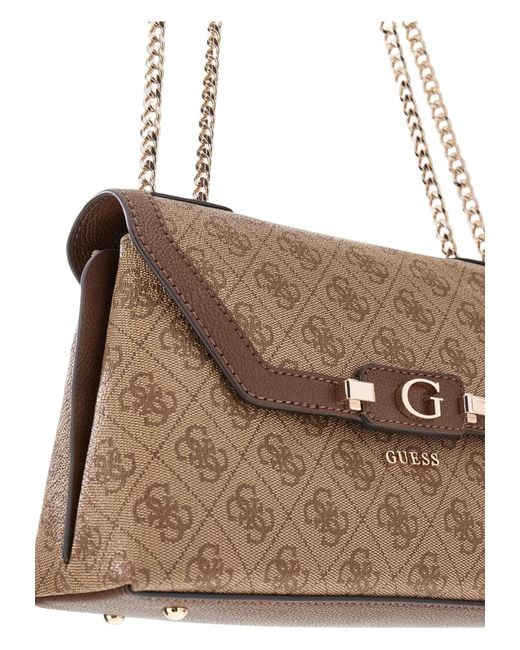 Guess Brown Lindsey Crossbody Bag