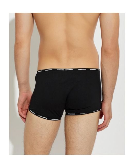 DSquared² Black Boxer Briefs for men