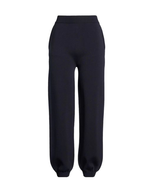 Max Mara Blue Plain Colour Wide-Leg Trousers