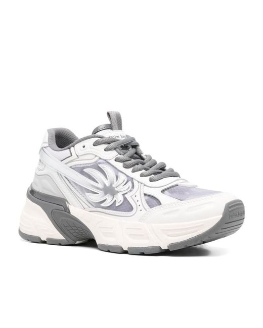 Palm Angels White Mesh Sneakers