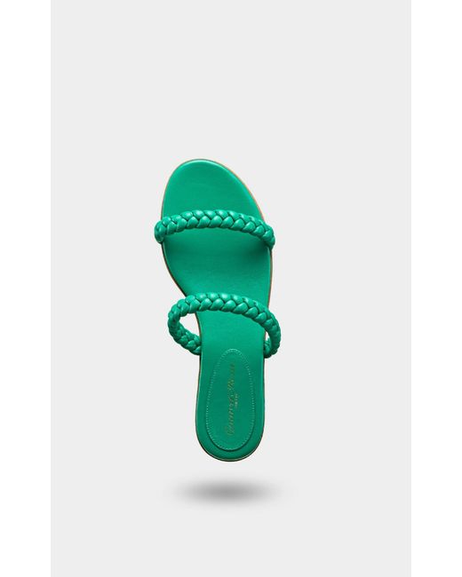 Gianvito Rossi Green Braided-Strap Sandals