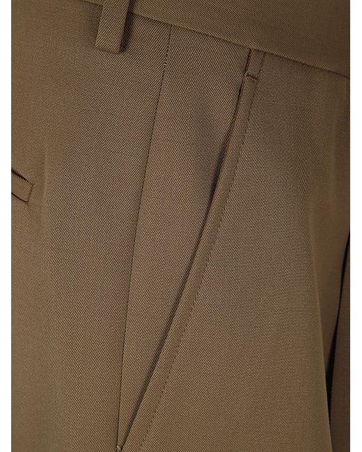 Dries Van Noten Brown Belt-Loop Casual Pants
