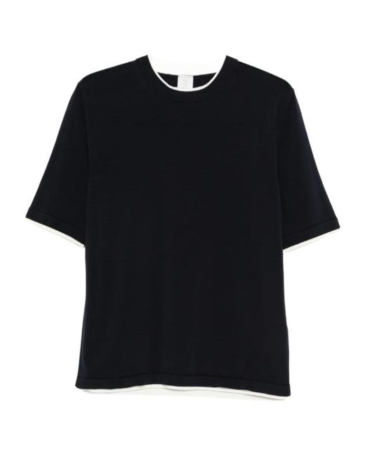 Eleventy Black Short-Sleeved Knitwear for men