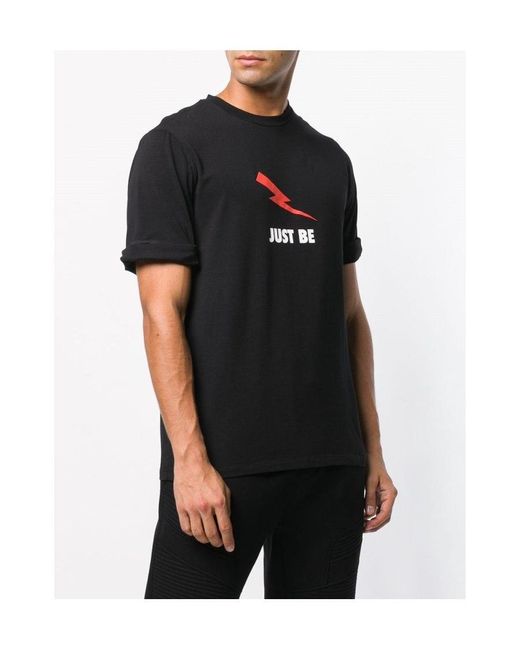 Neil Barrett Black Printed T-Shirt With Round Neck for men