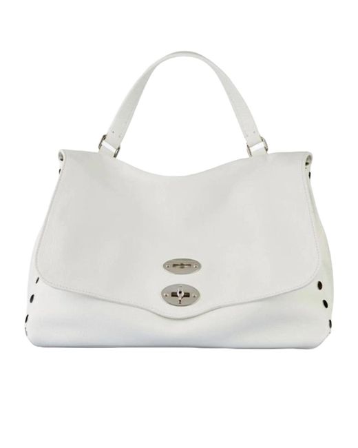 Zanellato Gray Twist-Lock Top Handle Satchel Bag
