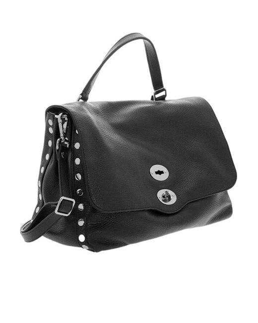 Zanellato Black Logo Shoulder Bag