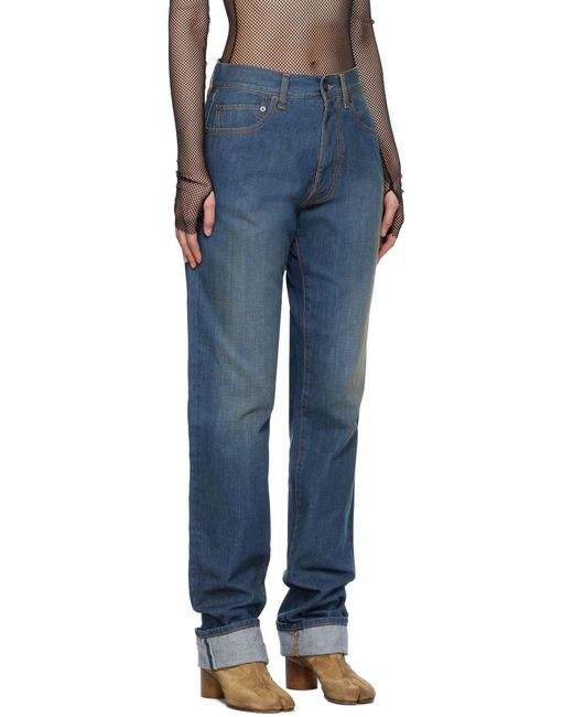 Maison Margiela Blue Americana Wash Straight Leg Jeans