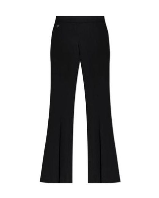 DSquared² Black Logo-Plaque Pleated Trousers