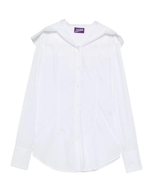 Jean Paul Gaultier White Long-Sleeved Top