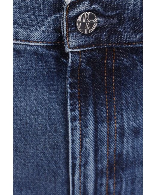 Totême Blue Totême High-Waisted Straight-Leg Jeans