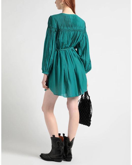 Isabel Marant Blue Solid Color Long Sleeve Dress